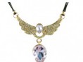 Collar Crystal Design Gorgeous rhinestoned con Alas